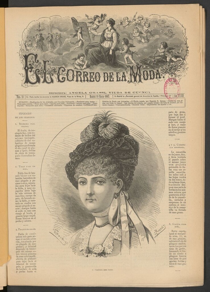 Miniatura de El Correo de la Moda: periódico del bello sexo del 10 de marzo de 1883