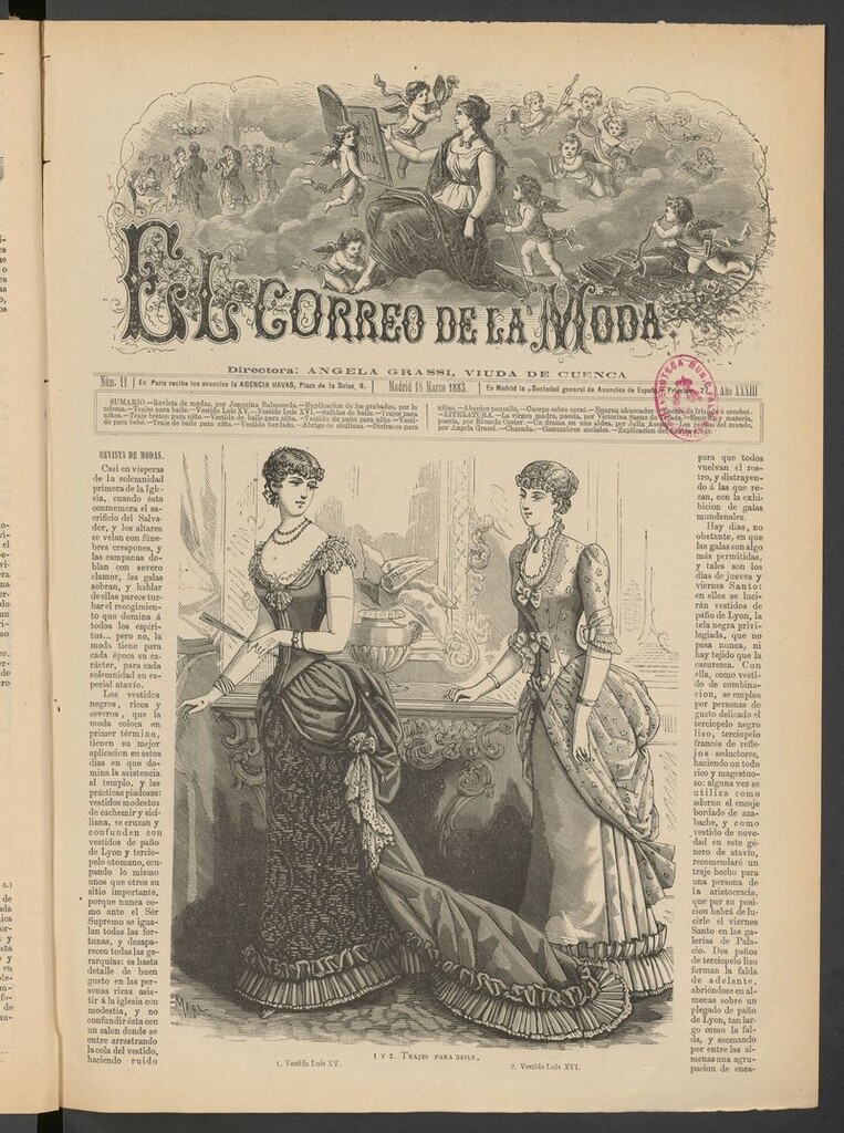 Miniatura de El Correo de la Moda: periódico del bello sexo del 18 de marzo de 1883