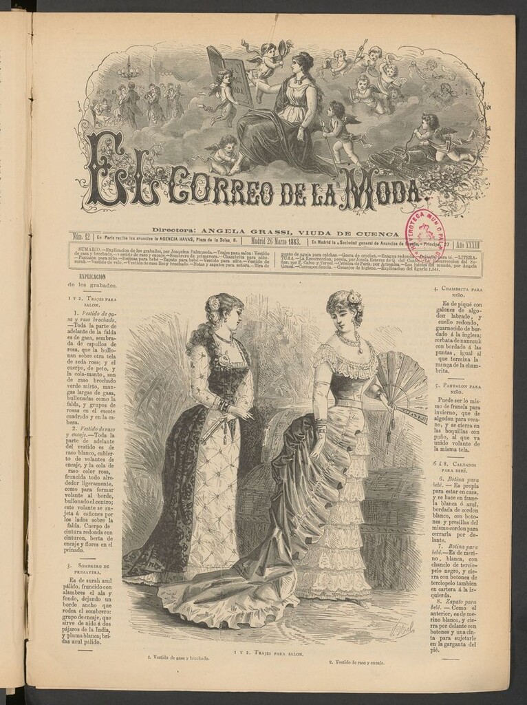 Miniatura de El Correo de la Moda: periódico del bello sexo del 26 de marzo de 1883