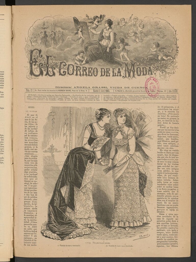Miniatura de El Correo de la Moda: periódico del bello sexo del 2 de abril de 1883