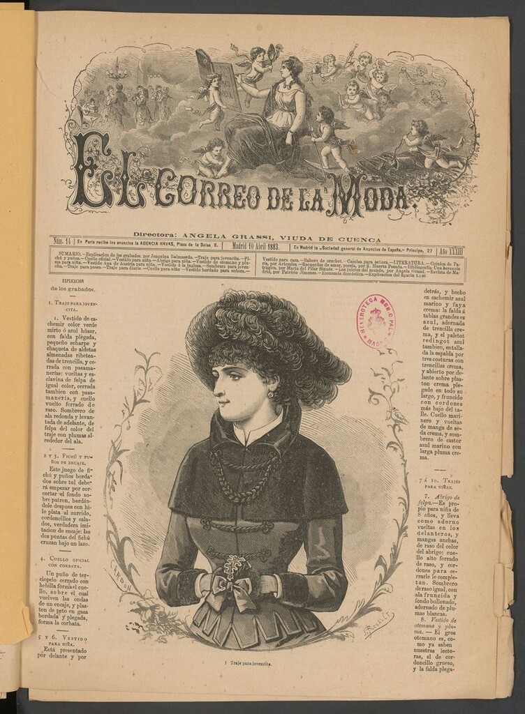 Miniatura de El Correo de la Moda: periódico del bello sexo del 10 de abril de 1883