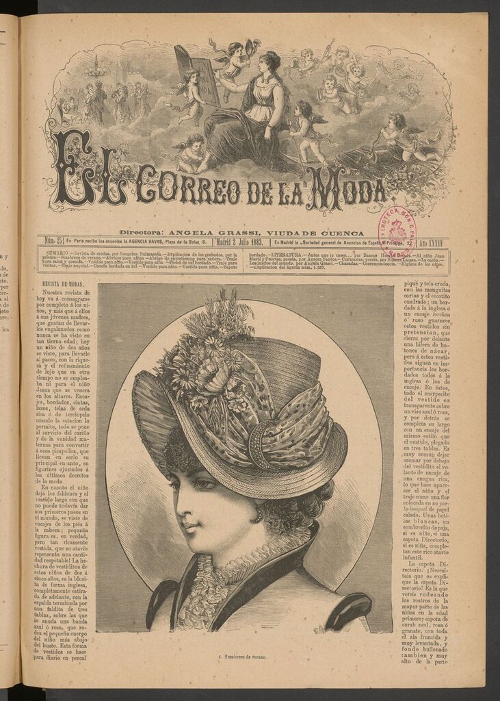 Miniatura de El Correo de la Moda: periódico del bello sexo del 2 de julio de 1883