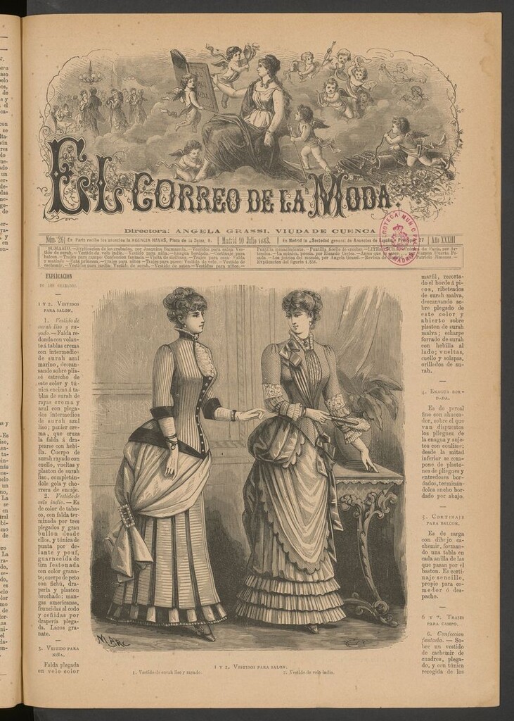 Miniatura de El Correo de la Moda: periódico del bello sexo del 10 de julio de 1883