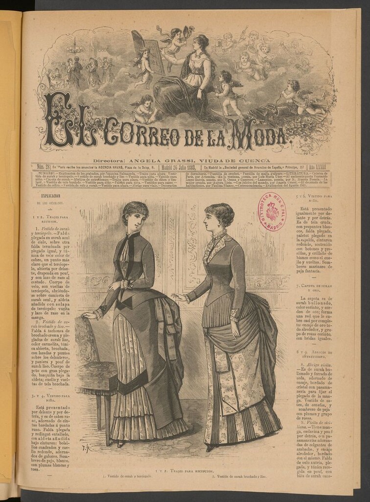 Miniatura de El Correo de la Moda: periódico del bello sexo del 26 de julio de 1883