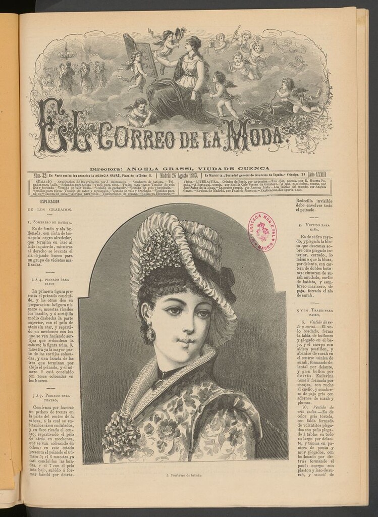 Miniatura de El Correo de la Moda: periódico del bello sexo del 26 de agosto de 1883