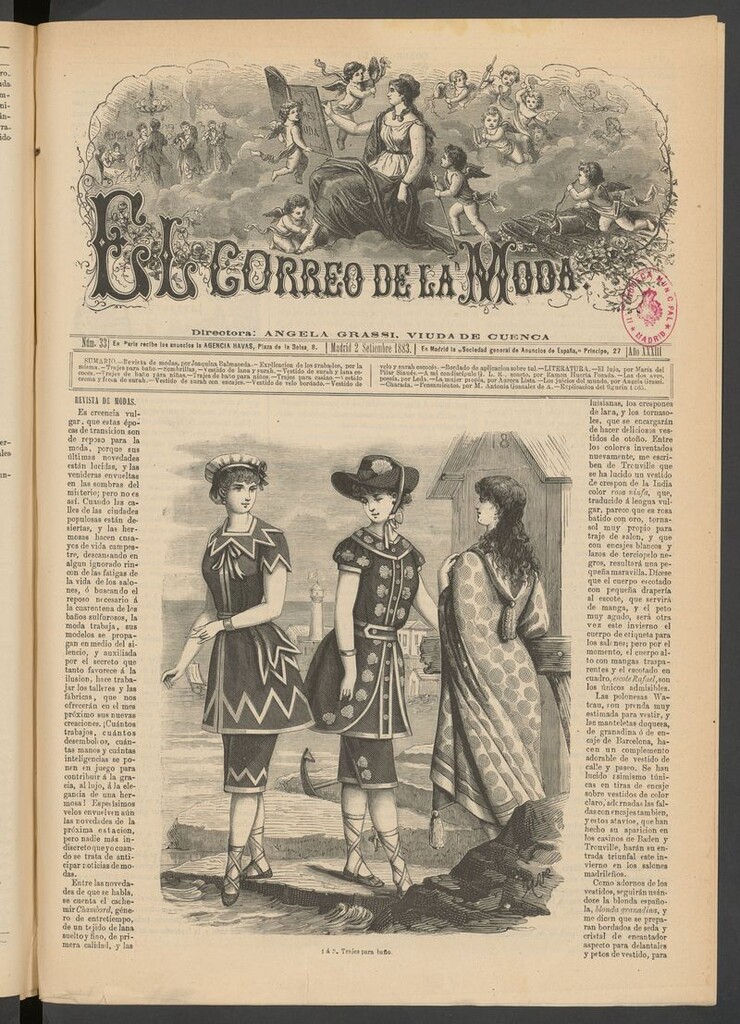 Miniatura de El Correo de la Moda: periódico del bello sexo del 2 de septiembre de 1883