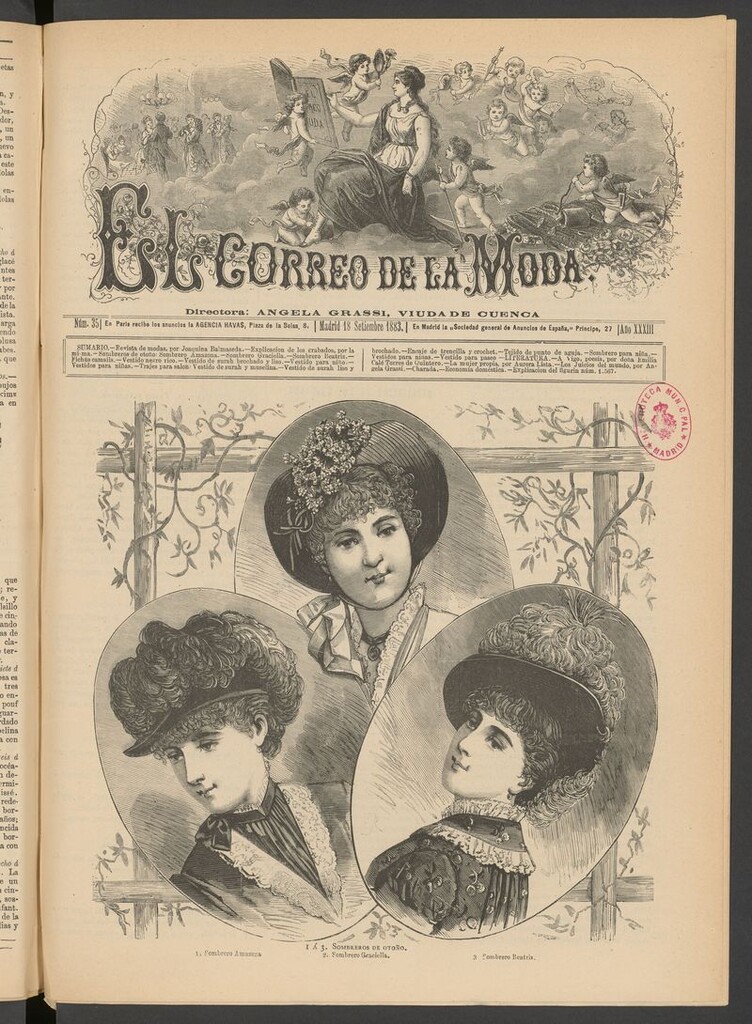Miniatura de El Correo de la Moda: periódico del bello sexo del 18 de septiembre de 1883