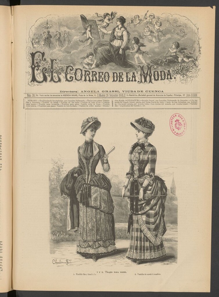 Miniatura de El Correo de la Moda: periódico del bello sexo del 26 de septiembre de1883