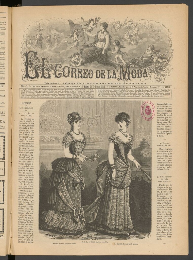 Miniatura de El Correo de la Moda: periódico del bello sexo del 10 de noviembre de 1883