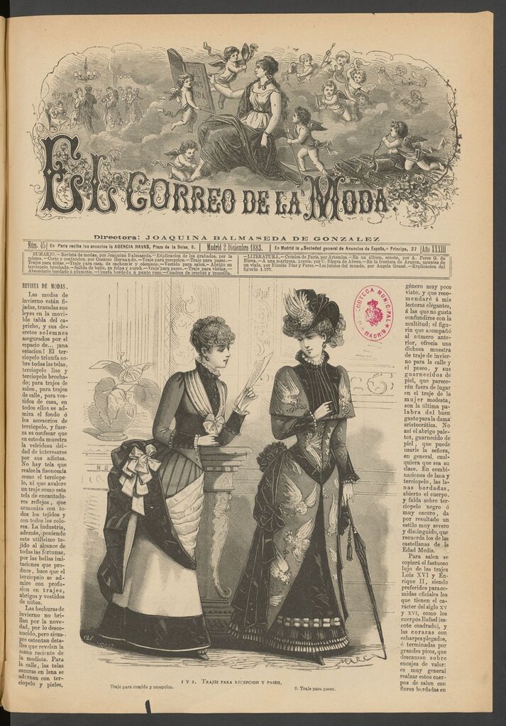 Miniatura de El Correo de la Moda: periódico del bello sexo del 2 de diciembre de 1883