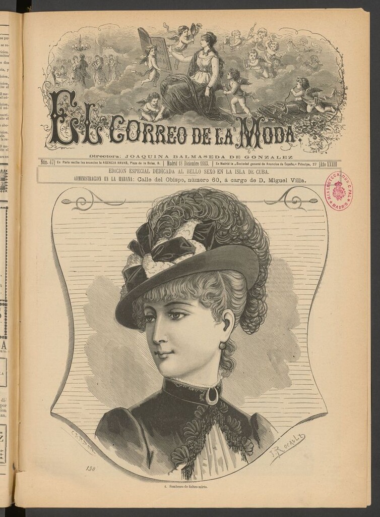 Miniatura de El Correo de la Moda: periódico del bello sexo del 18 de diciembre de 1883