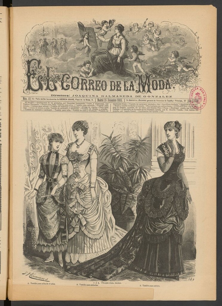 Miniatura de El Correo de la Moda: periódico del bello sexo del 26 de diciembre de 1883