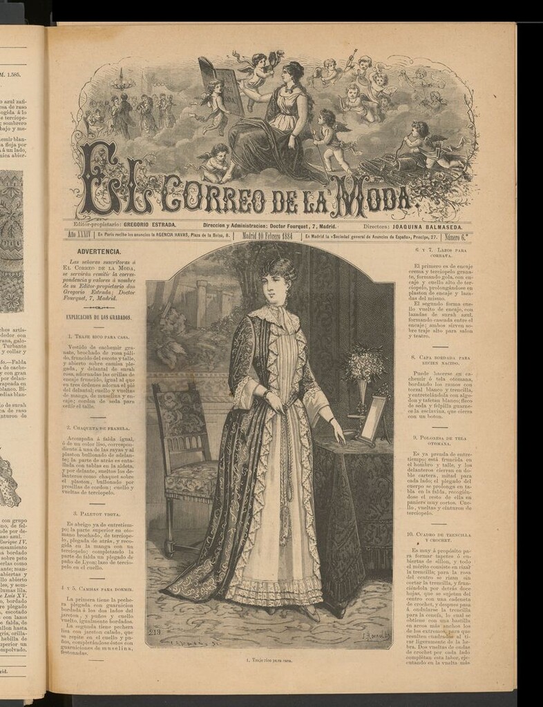 Miniatura de El Correo de la Moda: periódico del bello sexo del 10 de febrero de 1884