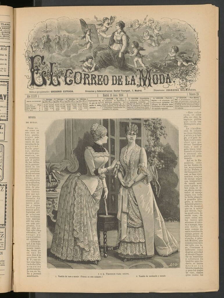 Miniatura de El Correo de la Moda: periódico del bello sexo del 18 de junio de 1884