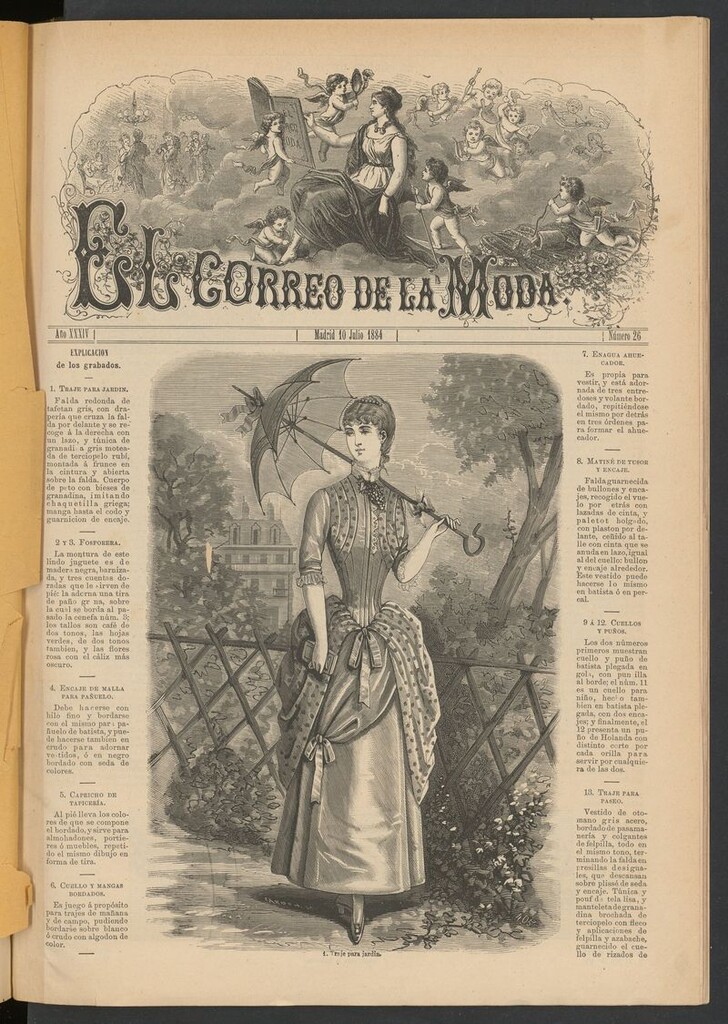 Miniatura de El Correo de la Moda: periódico del bello sexo del 10 de julio de 1884