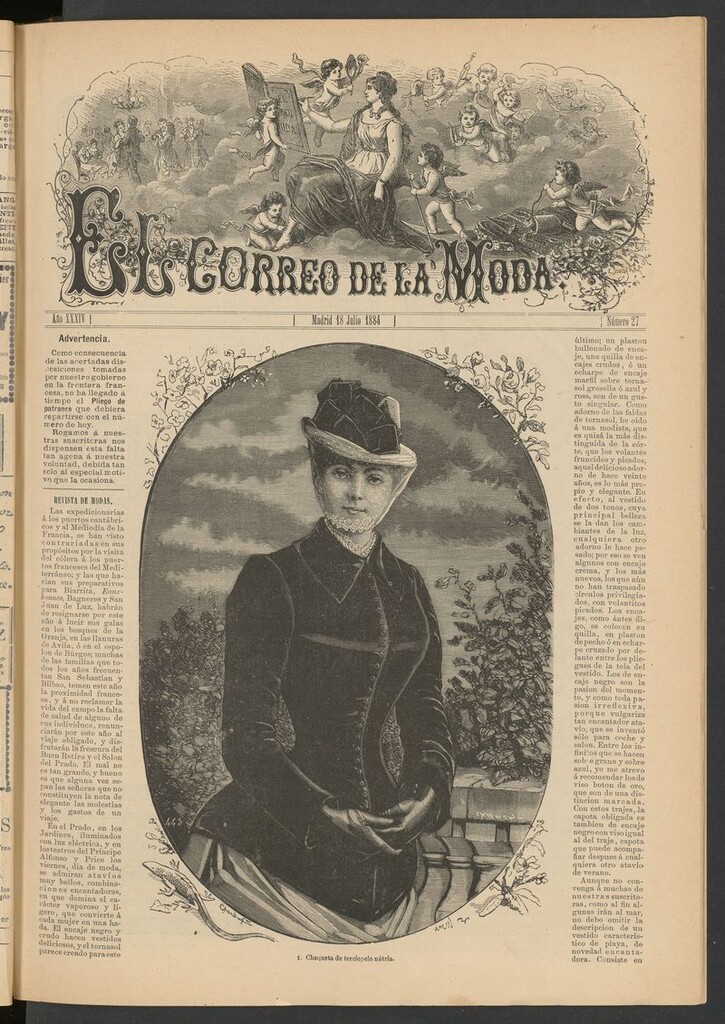 Miniatura de El Correo de la Moda: periódico del bello sexo del 18 de julio de 1884