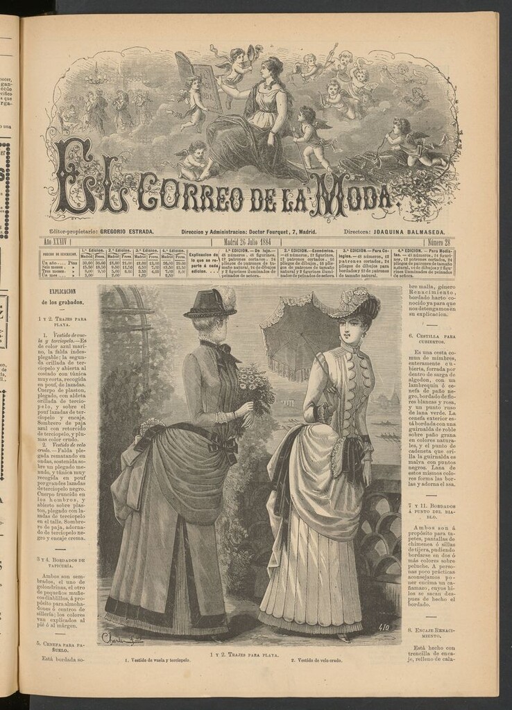 Miniatura de El Correo de la Moda: periódico del bello sexo del 26 de julio de 1884