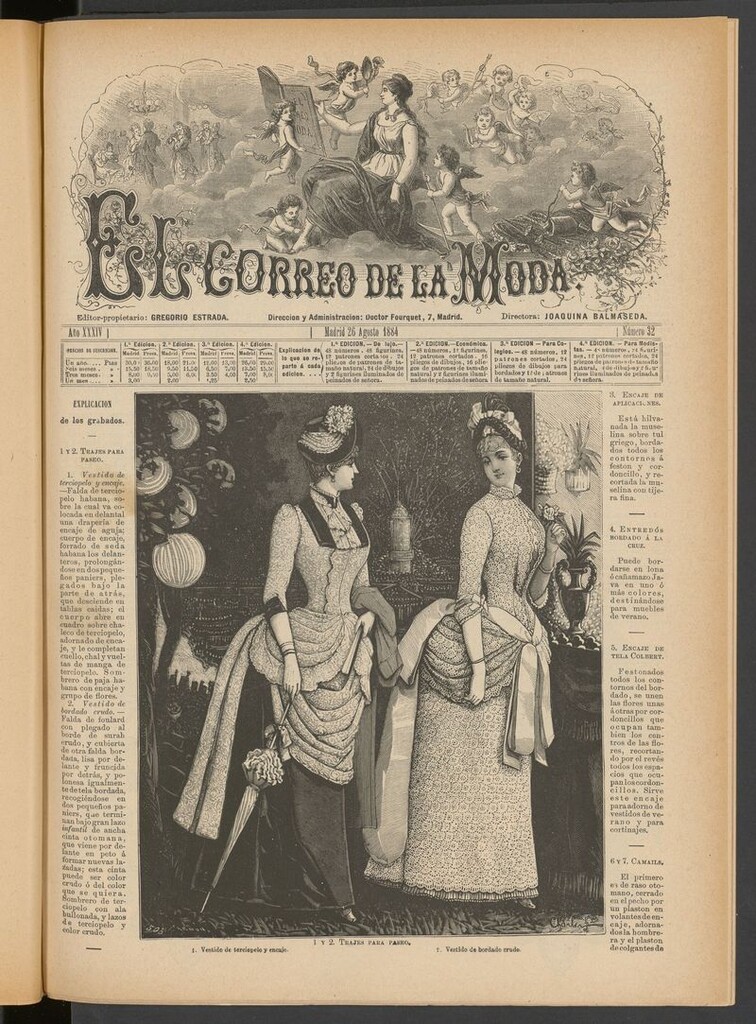 Miniatura de El Correo de la Moda: periódico del bello sexo del 26 de agosto de 1884