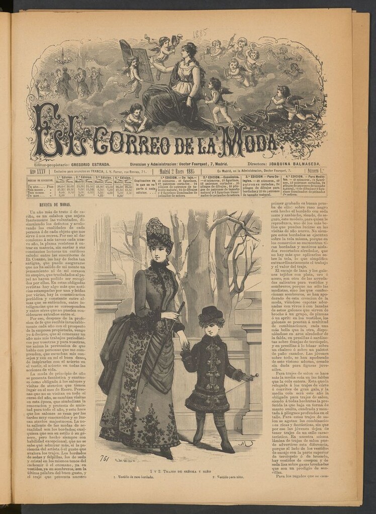 Miniatura de El Correo de la Moda: periódico del bello sexo del 2 de enero de 1885