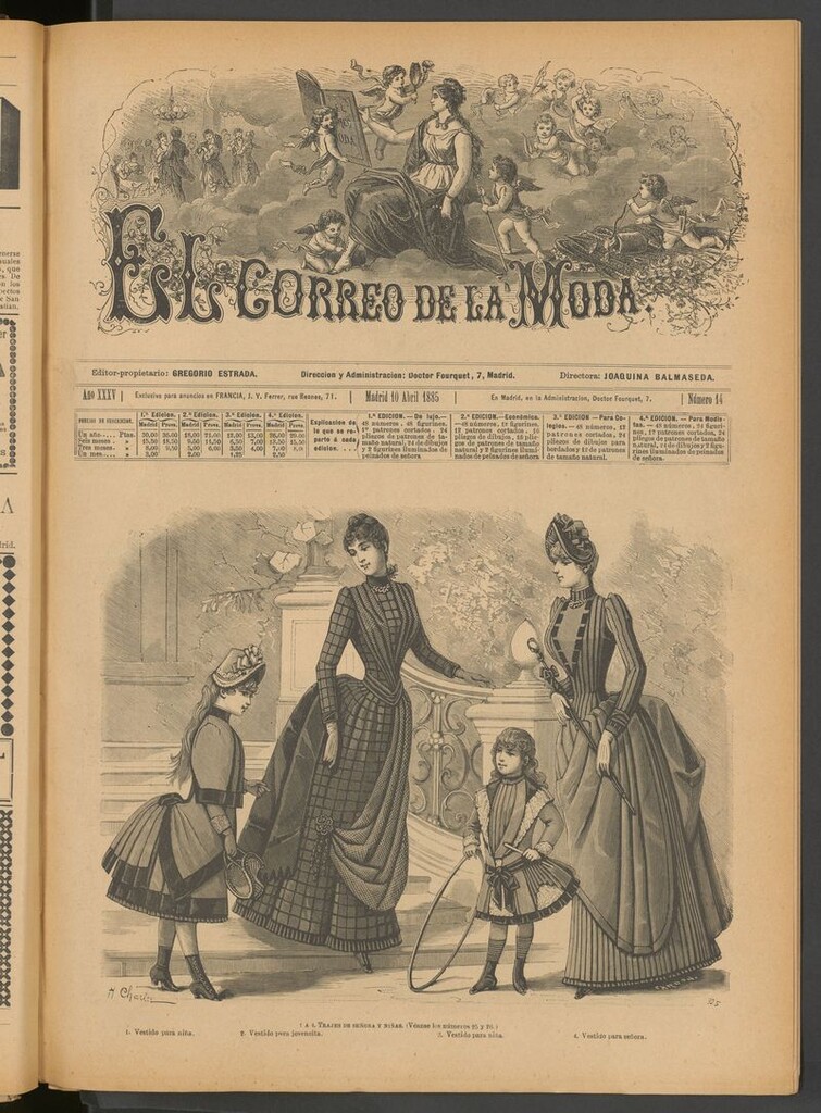 Miniatura de El Correo de la Moda: periódico del bello sexo del 10 de abril de 1885