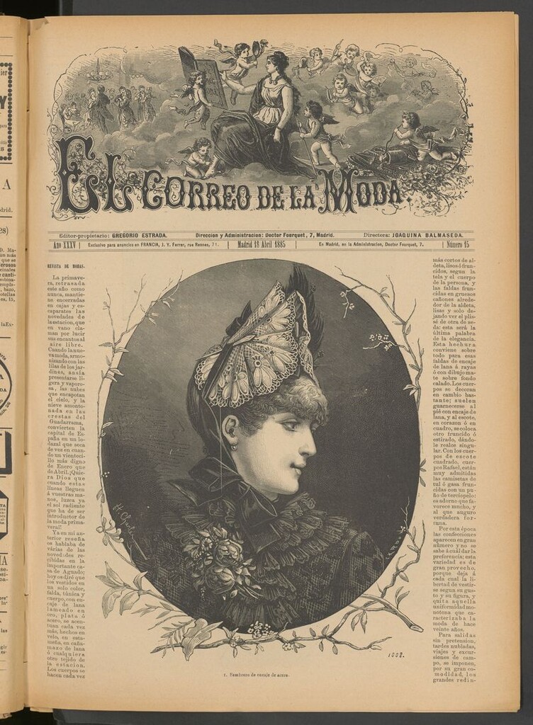 Miniatura de El Correo de la Moda: periódico del bello sexo del 18 de abril de 1885