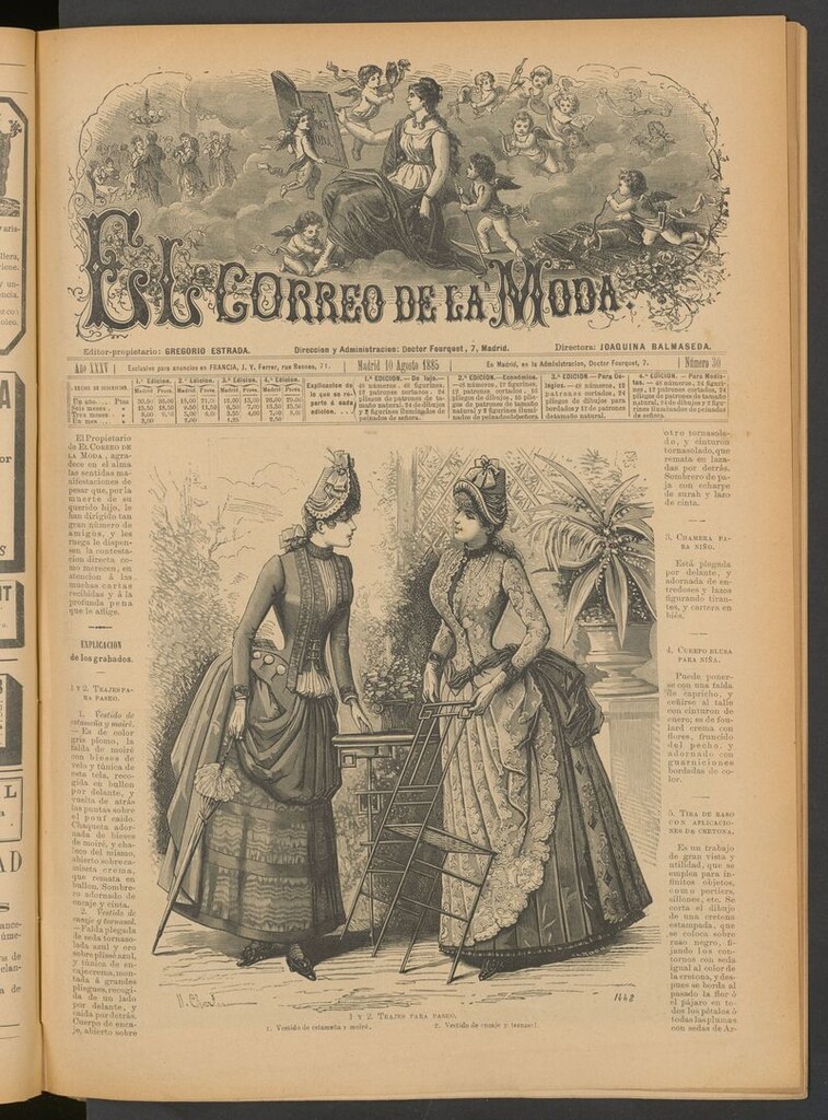Miniatura de El Correo de la Moda: periódico del bello sexo del 10 de agosto de 1885
