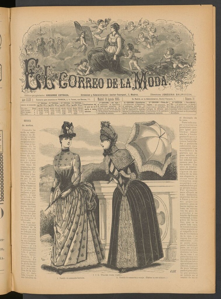 Miniatura de El Correo de la Moda: periódico del bello sexo del 18 de agosto de 1885