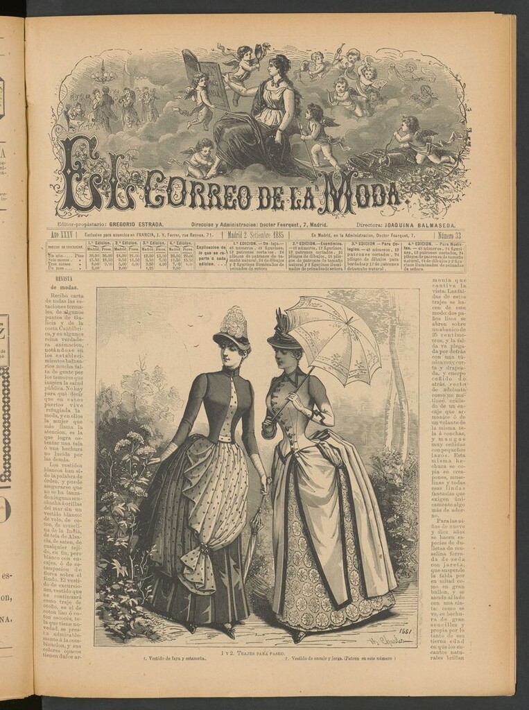 Miniatura de El Correo de la Moda: periódico del bello sexo del 2 de septiembre de 1885
