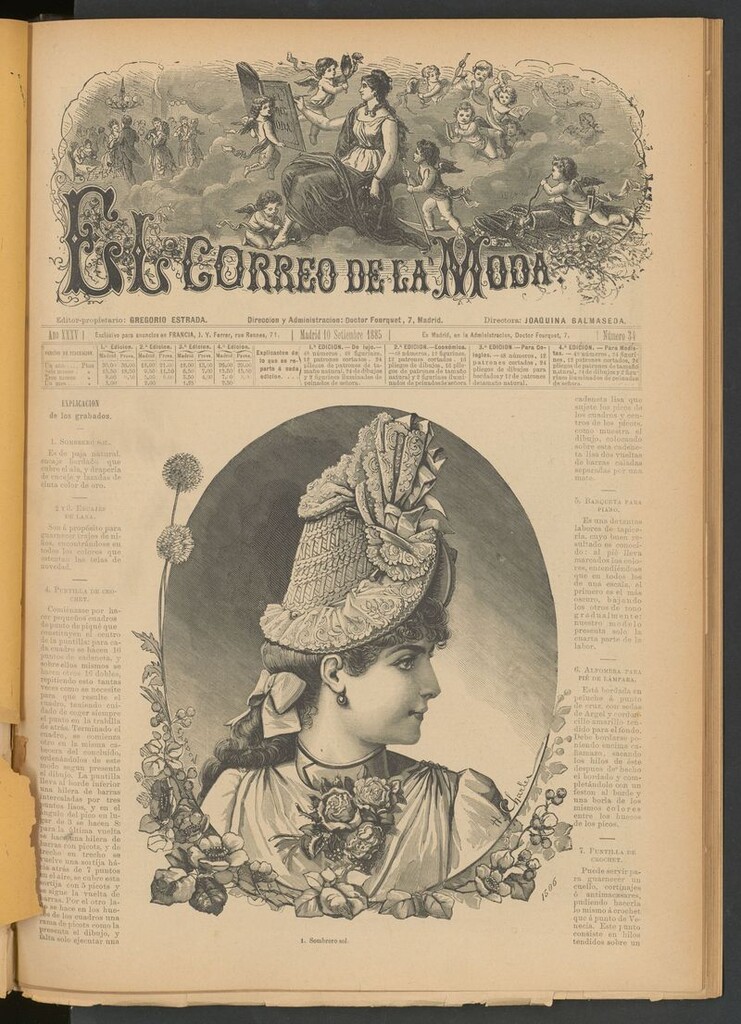 Miniatura de El Correo de la Moda: periódico del bello sexo del 10 de septiembre de 1885