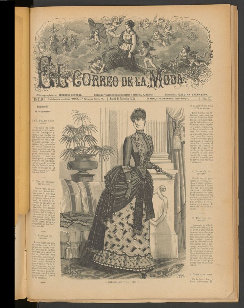 Miniatura de El Correo de la Moda: periódico del bello sexo del 10 de noviembre de 1885