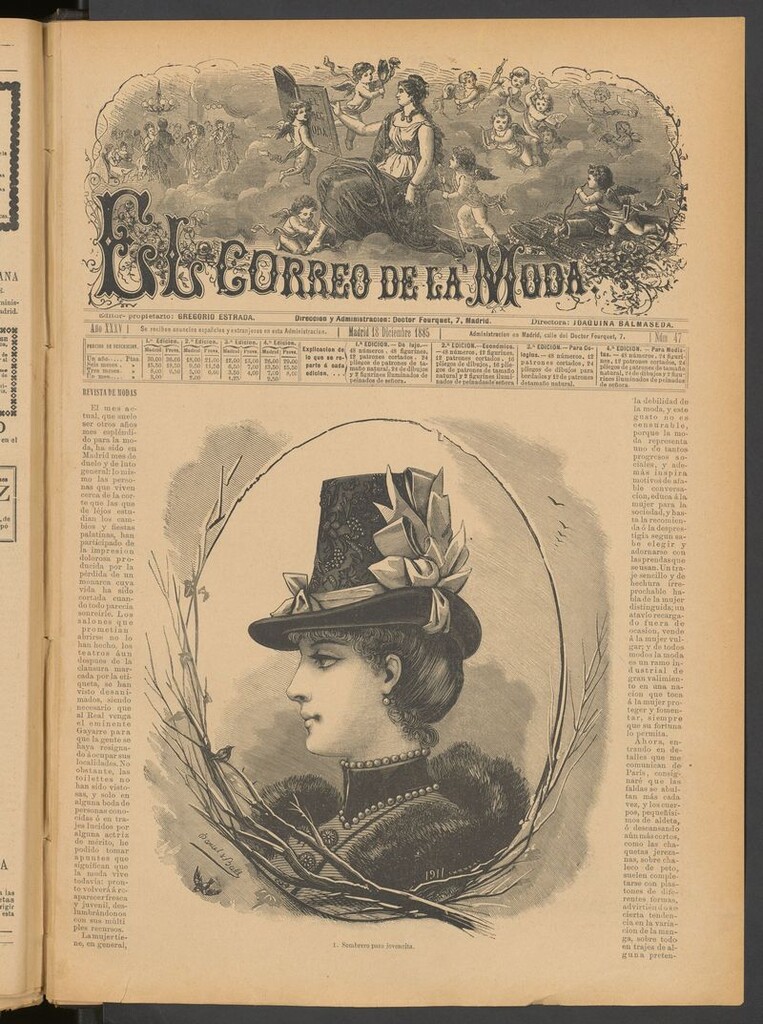 Miniatura de El Correo de la Moda: periódico del bello sexo del 18 de diciembre de 1885