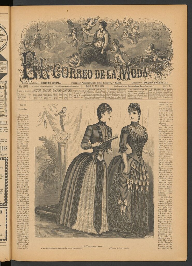 Miniatura de El Correo de la Moda: periódico del bello sexo del 18 de abril de 1886