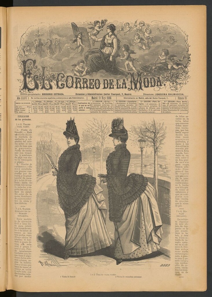 Miniatura de El Correo de la Moda: periódico del bello sexo del 10 de mayo ade 1886