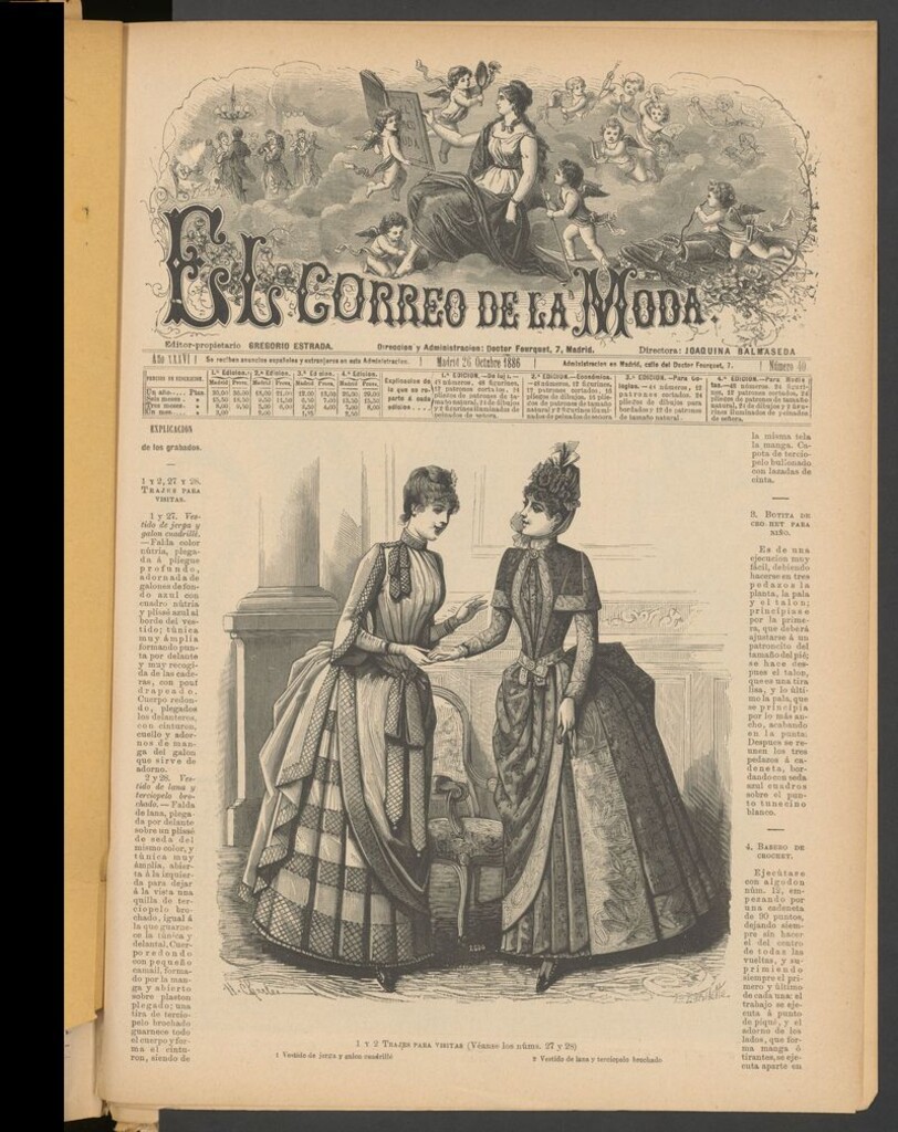 Miniatura de El Correo de la Moda: periódico del bello sexo del 26 de octubre de 1886