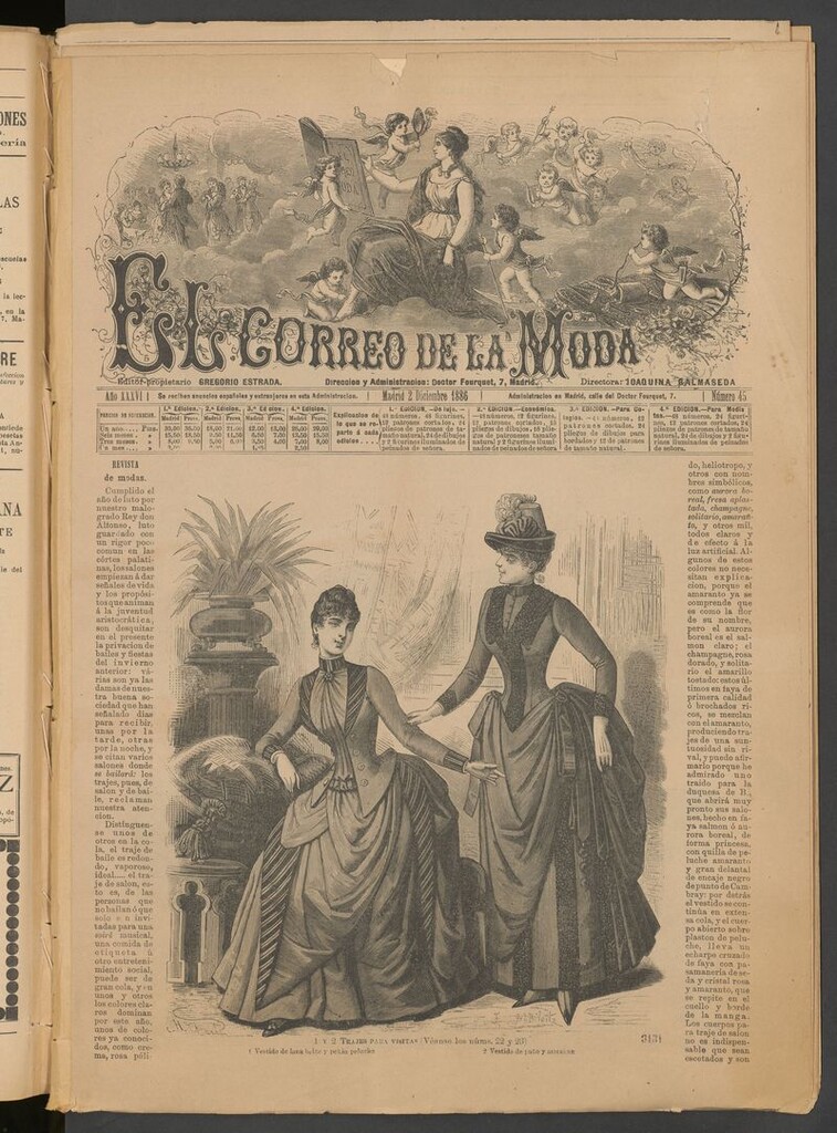 Miniatura de El Correo de la Moda: periódico del bello sexo del 2 de diciembre de 1886