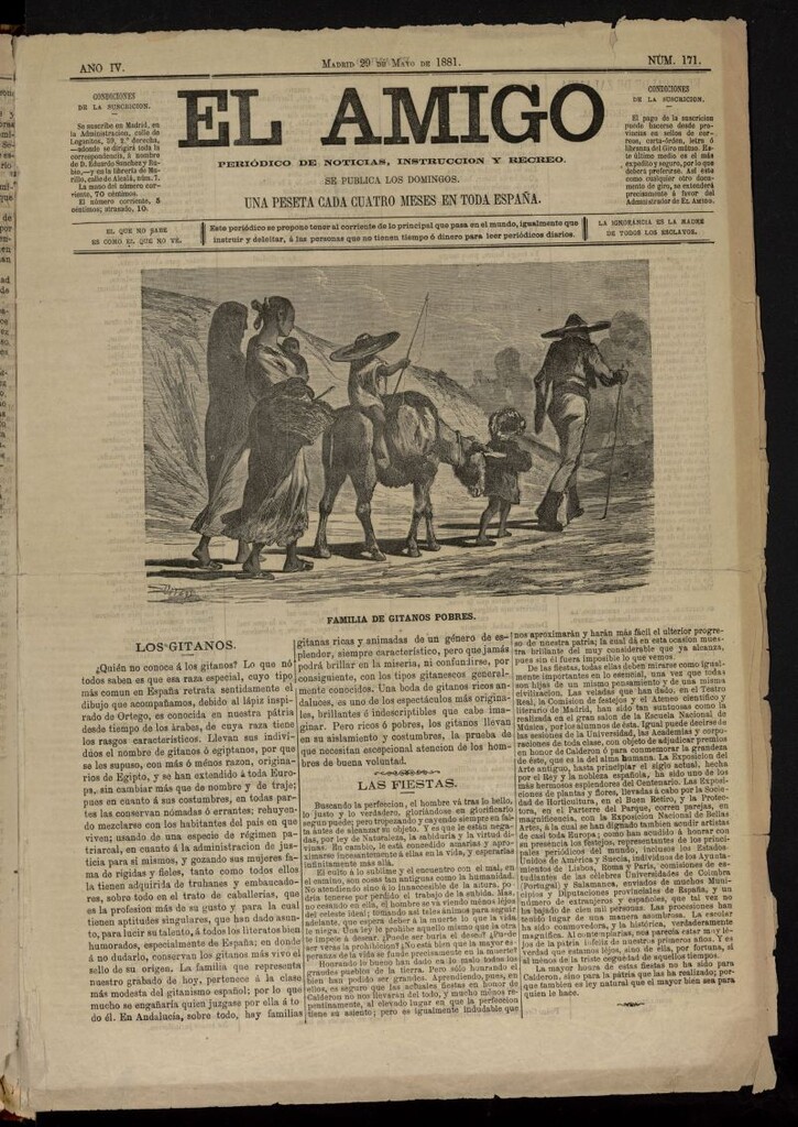 Miniatura de El Amigo: periódico de noticias, instrucción y recreo del 29 de mayo de 1881