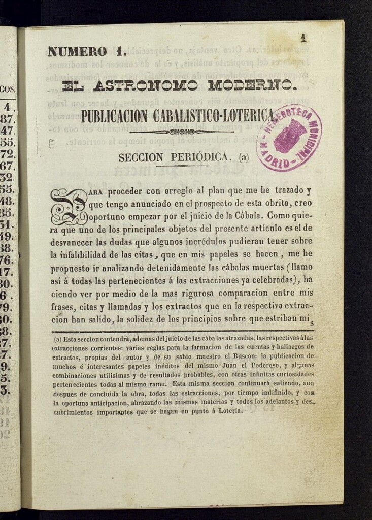 Miniatura de El Astrónomo Moderno de julio de 1845