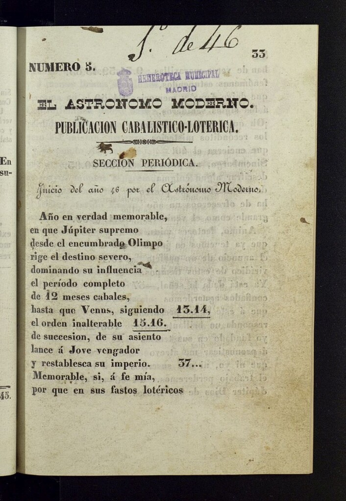 Miniatura de El Astrónomo Moderno de diciembre de 1845