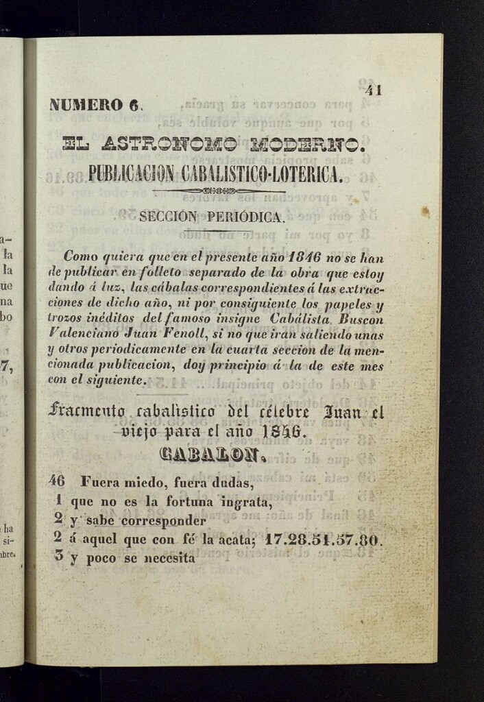 Miniatura de El Astrónomo Moderno de enero de 1846
