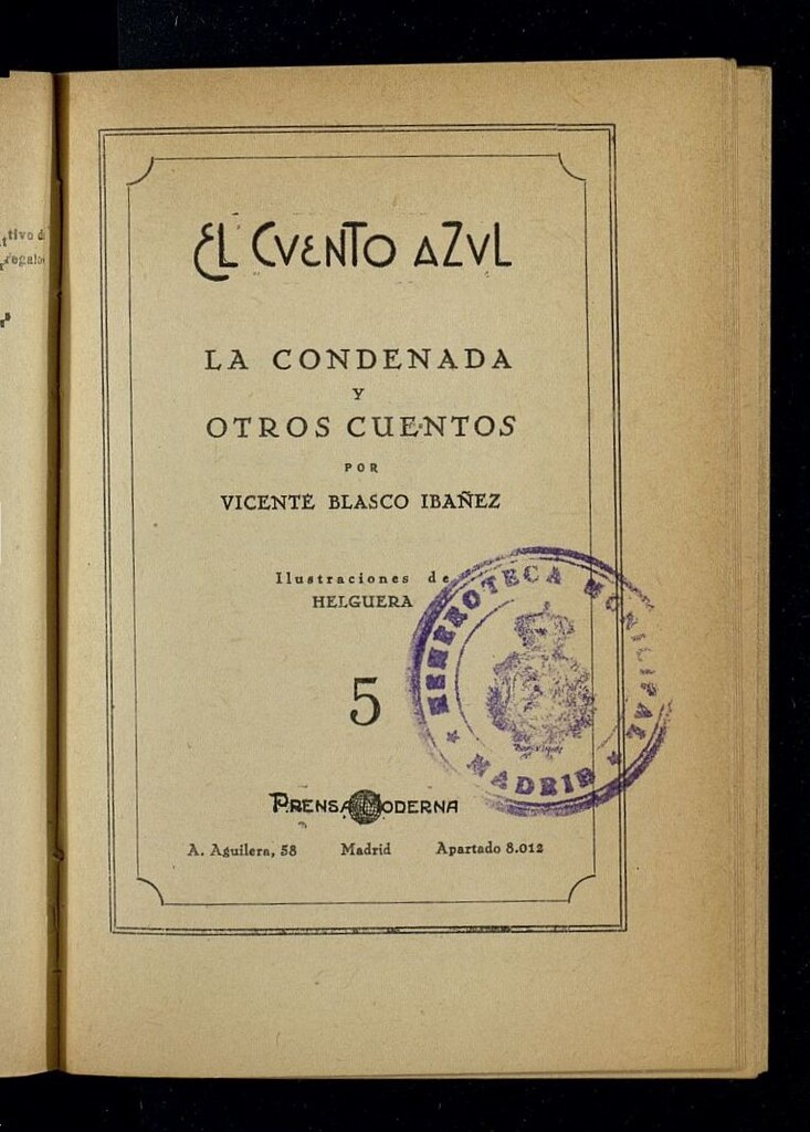Miniatura de El Cuento Azul del 14 de noviembre de 1929, cuento nº 5