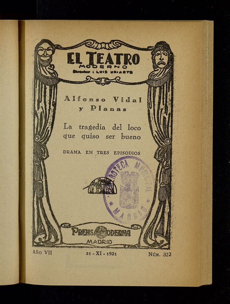 Miniatura de El Teatro Moderno (Madrid. 1926) del 21 de noviembre de 1931