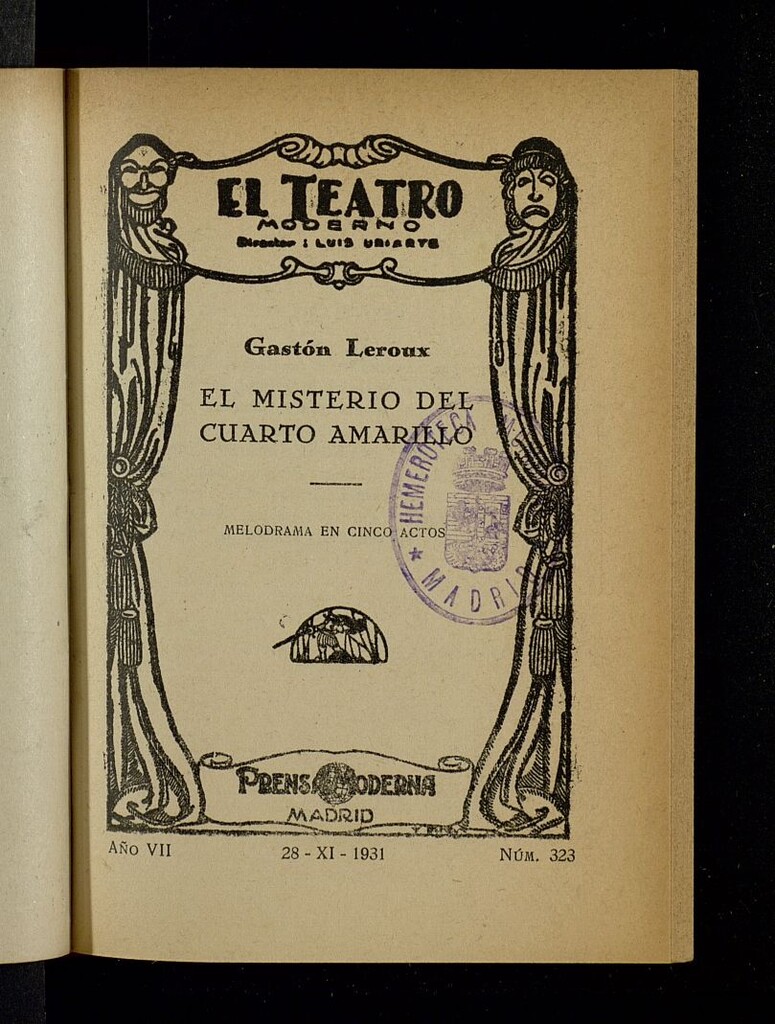 Miniatura de El Teatro Moderno (Madrid. 1926) del 28 de noviembre de 1931