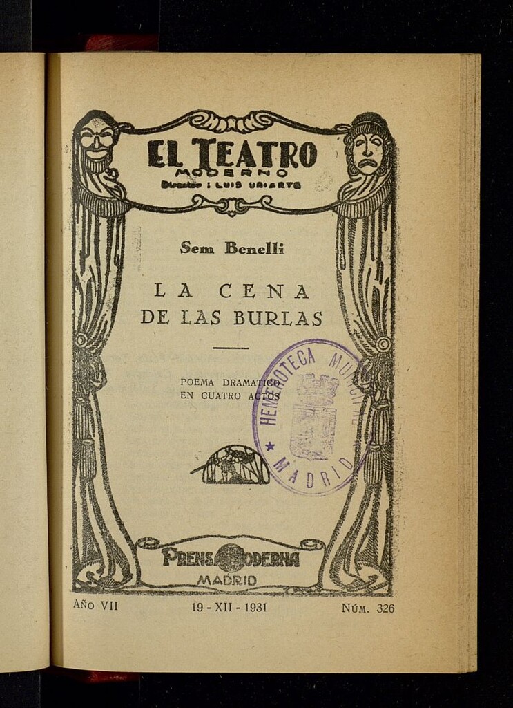 Miniatura de El Teatro Moderno (Madrid. 1926) del 19 de diciembre de 1931