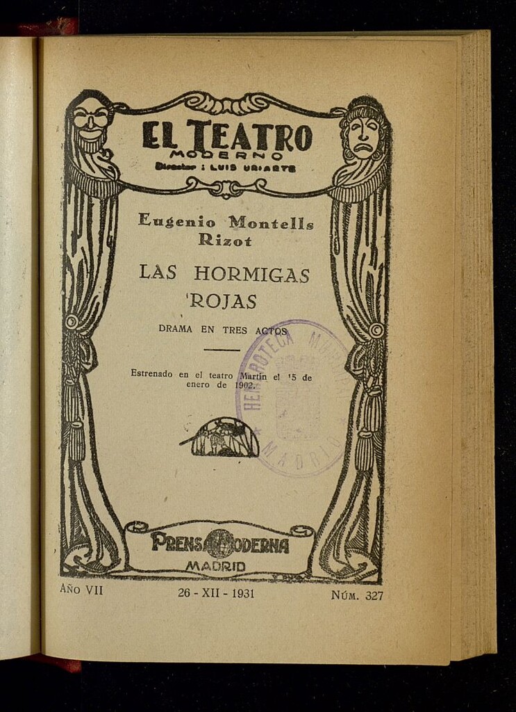 Miniatura de El Teatro Moderno (Madrid. 1926) del 26 de diciembre de 1931