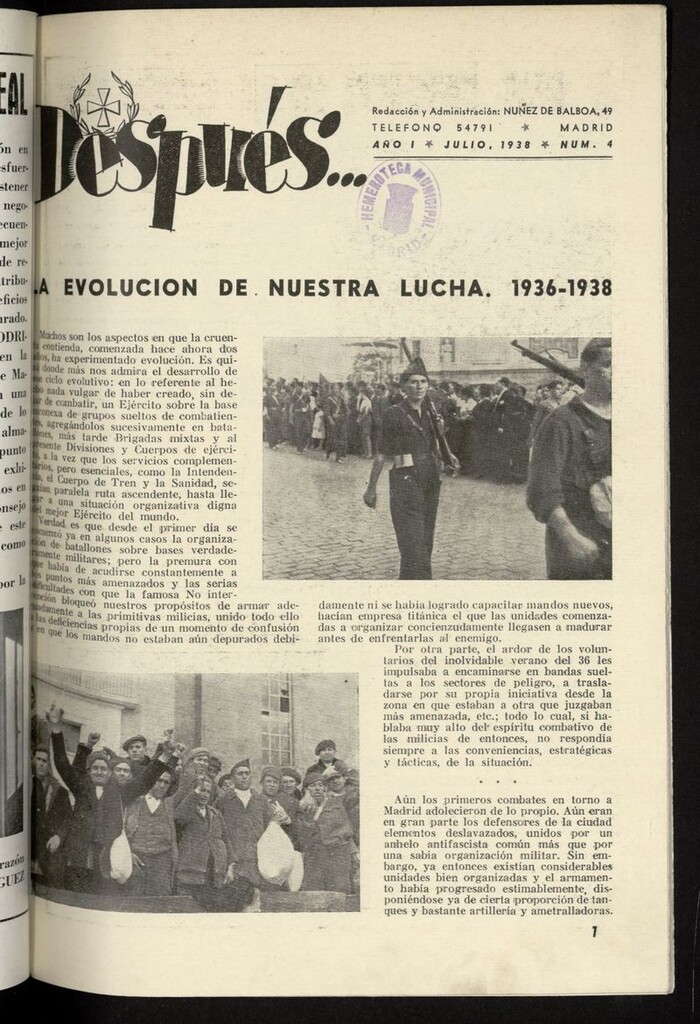 Miniatura de Después de julio de 1938