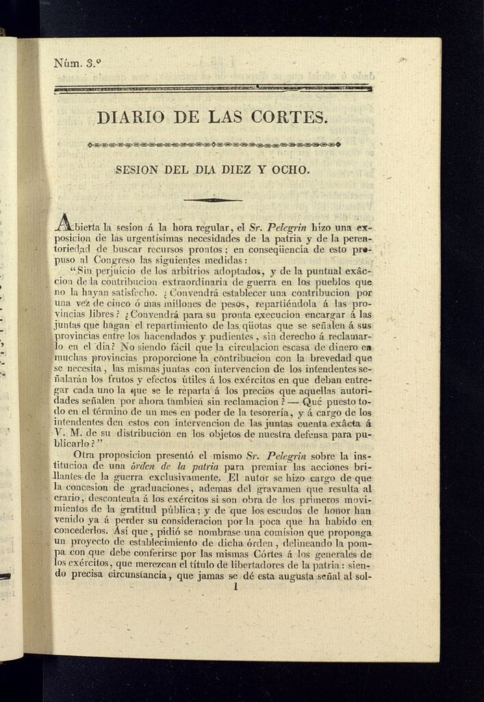 Miniatura de Diario de las discusiones y actas de las Cortes del 18 de diciembre de 1810, nº 3