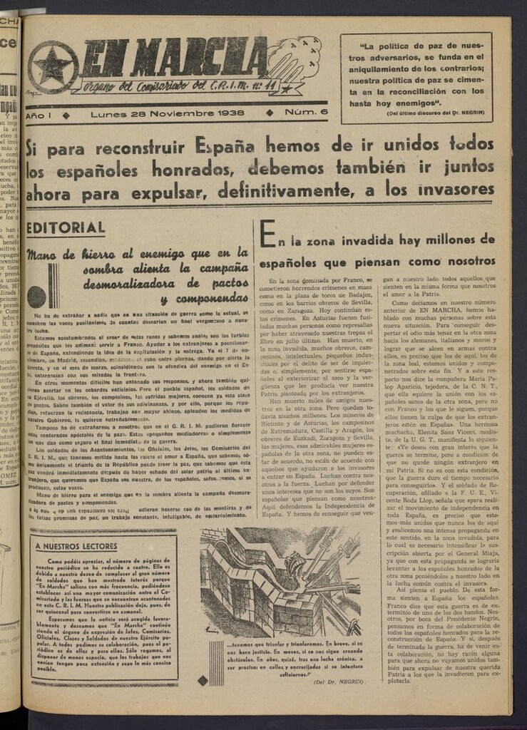 Miniatura de En Marcha del 28 de noviembre de 1938