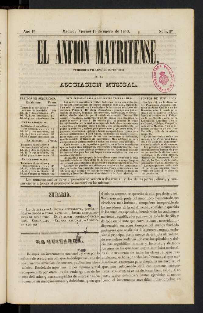 Miniatura de El Anfión Matritense del 13 de enero de 1943