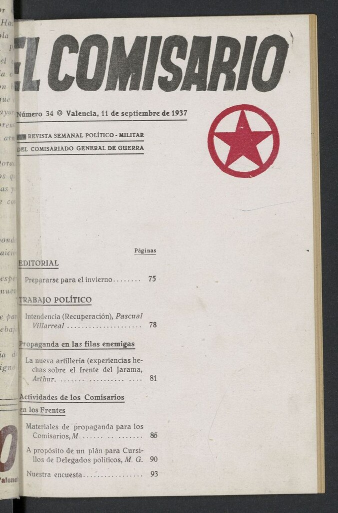 Miniatura de El comisario (Valencia.1937) del 11 de septiembre de 1937