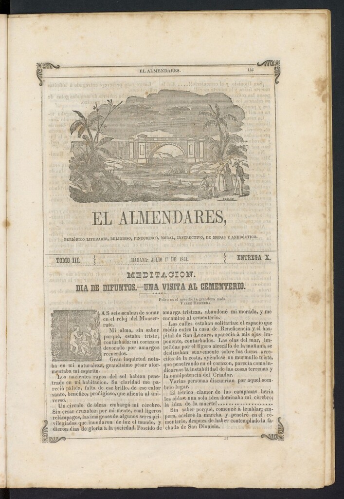 Miniatura de El Almendares del 1 de julio de 1853